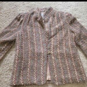 Separatess by Donnkenny Tweed Textured Blazer Jacket Women Size 10 Multi Color